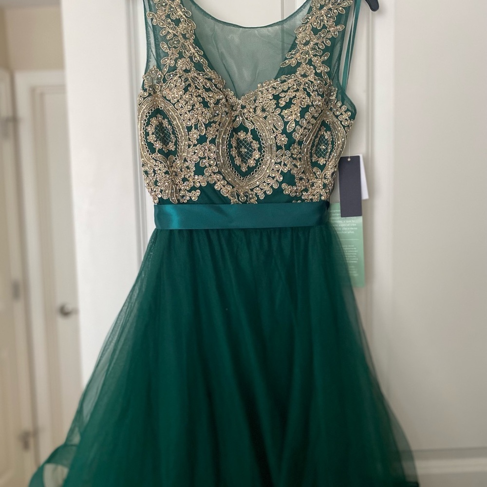Brand new dress never worn with tags still on it. Size 9, but fits sizes 8-12 - Picture 4 of 4